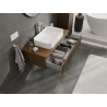 Mexen Rivel szafka łazienkowa podumywalkowa 100 cm, 1 szuflada, ryflowana , orzech - 91A20-10023-1-BF86