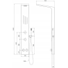 Mexen Navas panel prysznicowy, czarny - 7627-02-70