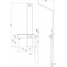 Mexen Sund panel prysznicowy, czarny - 7620-02-70