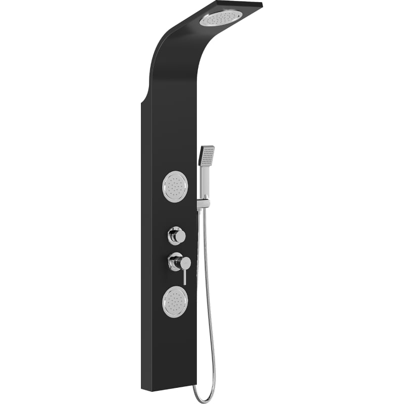 Mexen Gros panel prysznicowy, czarny - 7619-03-70