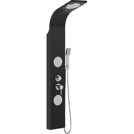 Mexen Gros panel prysznicowy, czarny - 7619-03-70