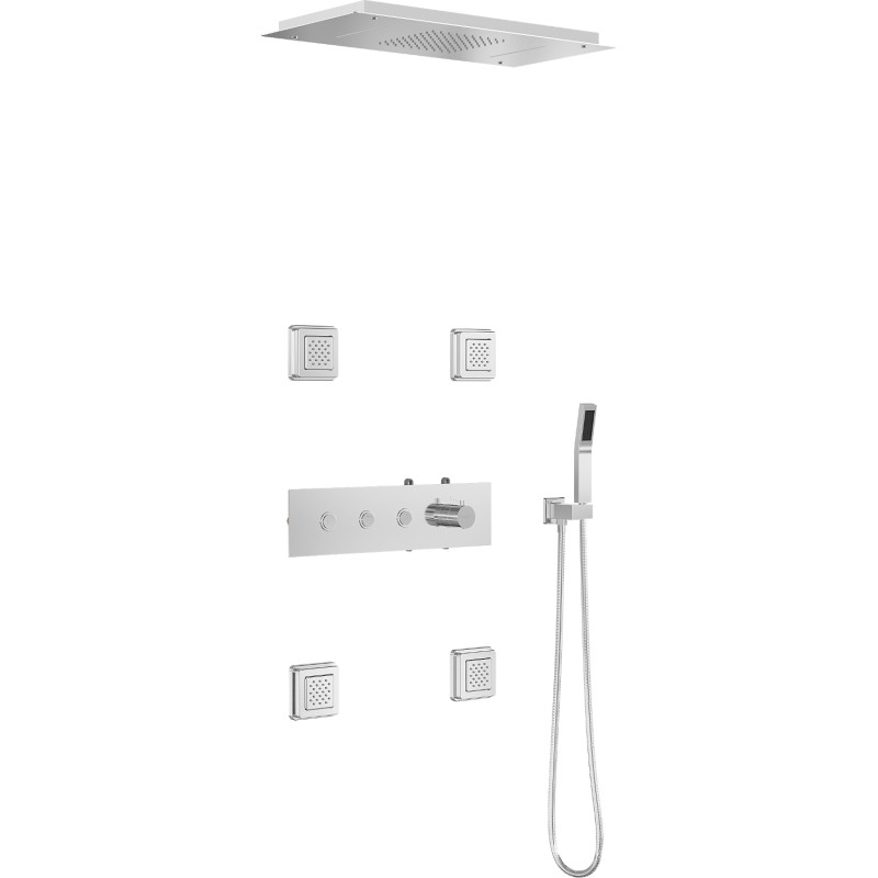 Mexen Soler zestaw prysznicowy podtynkowy, chrom - 7601-04-00