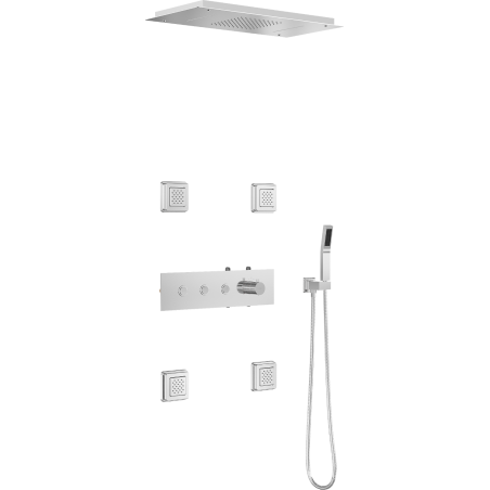 Mexen Soler zestaw prysznicowy podtynkowy, chrom - 7601-04-00