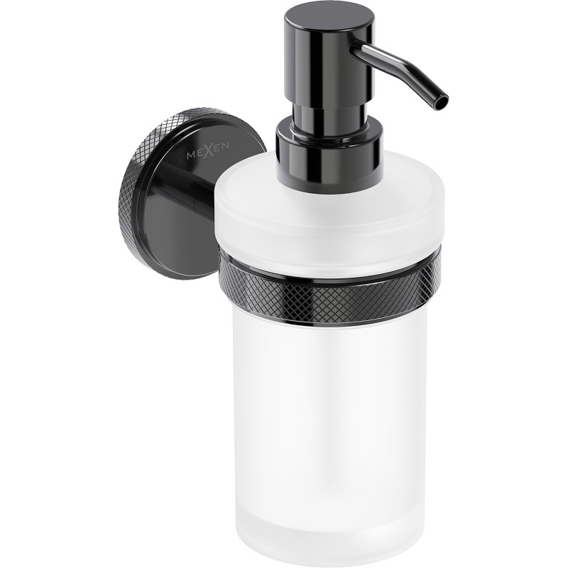 Mexen Gravo dozownik do mydła, black chrome - 70A93058-73