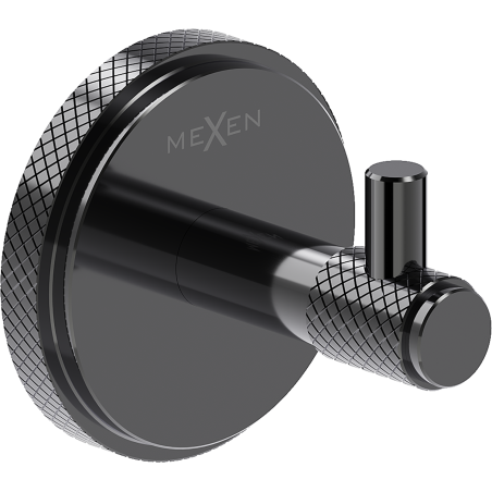 Mexen Gravo haczyk na ręcznik, black chrome - 70A93011-73