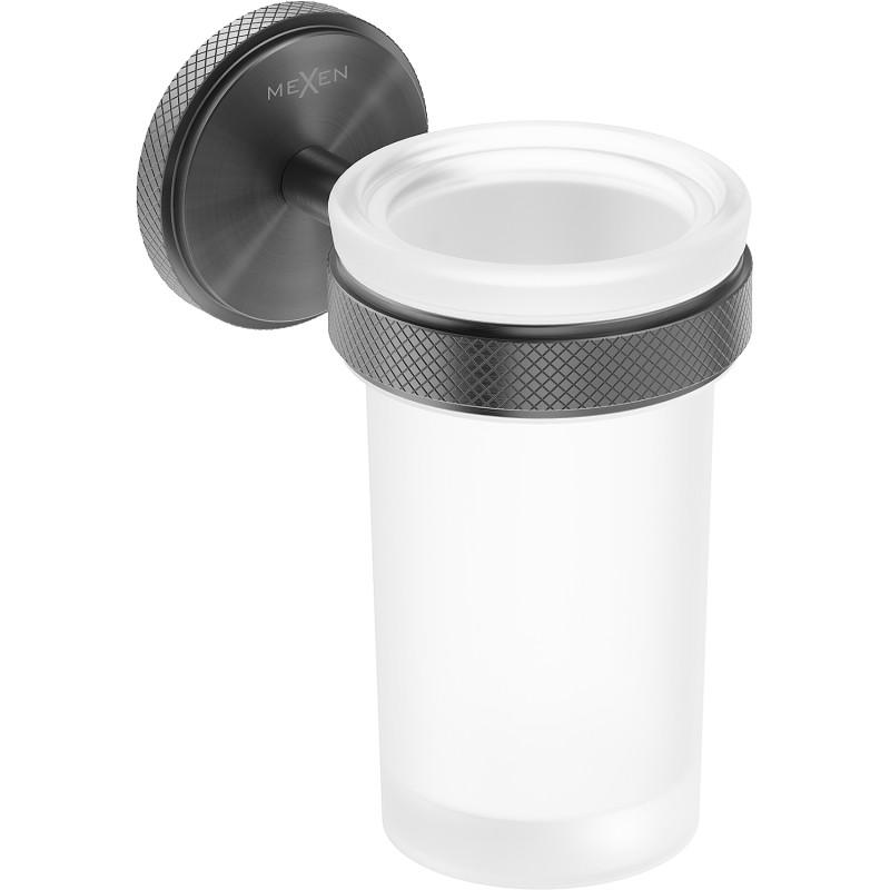 Mexen Gravo kubek na szczoteczki, gun gray szczotkowany - 70A93051-66