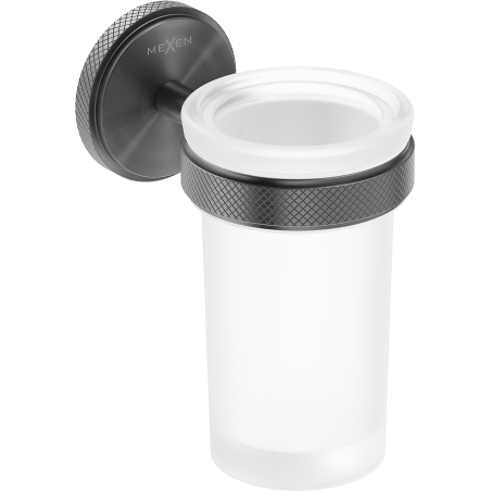 Mexen Gravo kubek na szczoteczki, gun gray szczotkowany - 70A93051-66