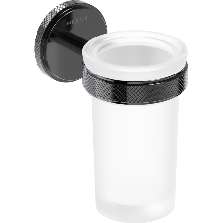 Mexen Gravo kubek na szczoteczki, black chrome - 70A93051-73