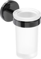 Mexen Gravo kubek na szczoteczki, black chrome - 70A93051-73