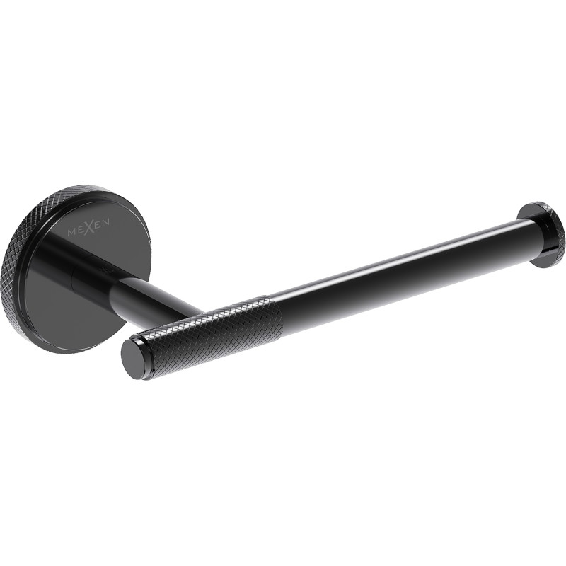 Mexen Gravo uchwyt na papier toaletowy, black chrome - 70A93025-73