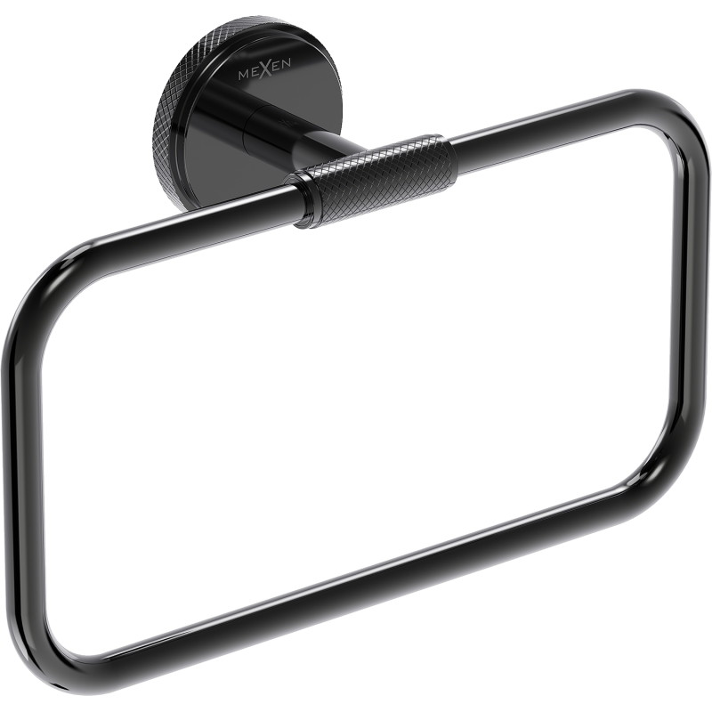 Mexen Gravo wieszak na ręcznik, black chrome - 70A93031-73