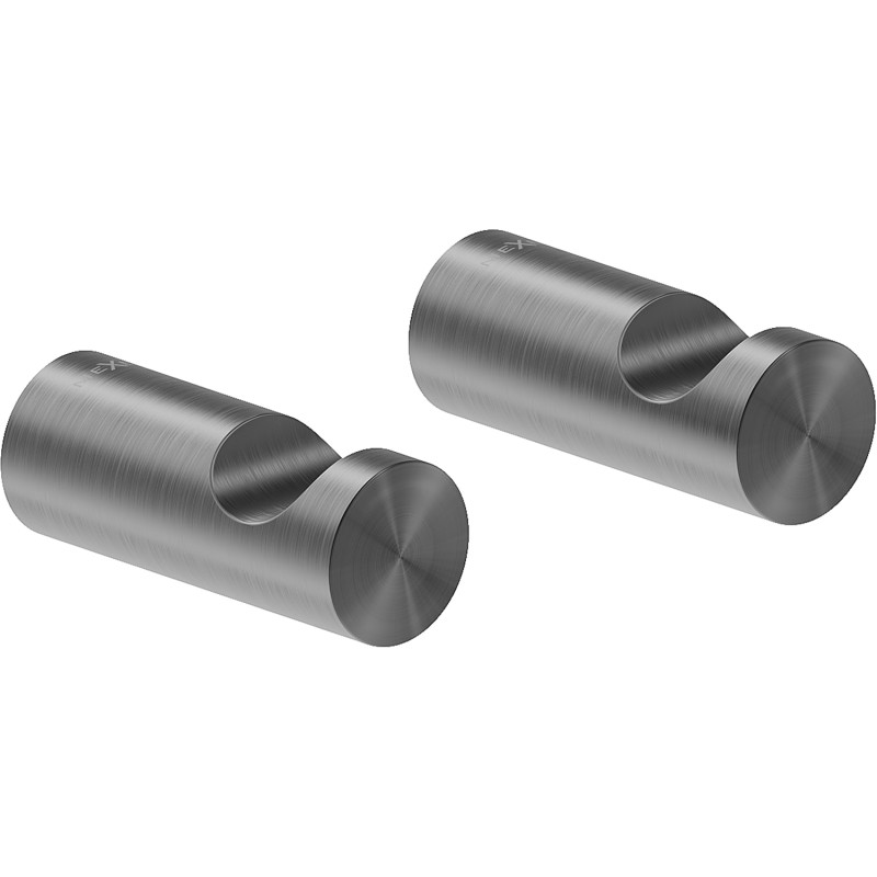Mexen Loop haczyk na ręcznik (2 szt.), gun gray szczotkowany - 70A71010-66