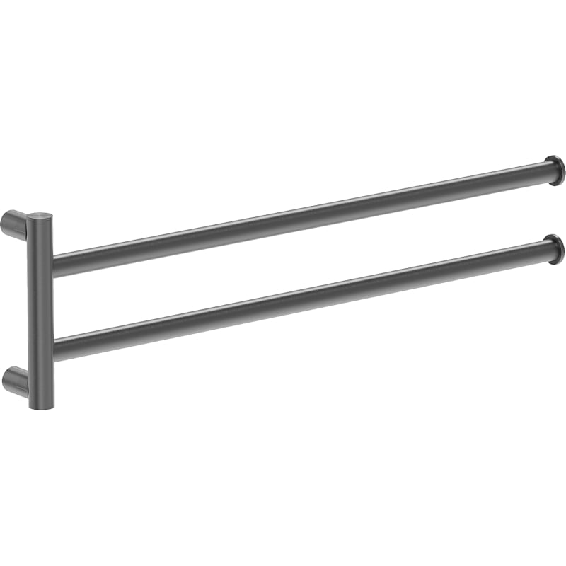 Mexen Loop podwójny obrotowy wieszak na ręcznik, gun gray szczotkowany - 70A71049-66