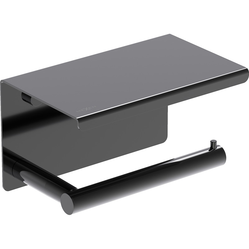 Mexen Loop uchwyt na papier toaletowy z półką, black chrome - 70A71022-73