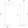 Mexen Loop stojący wieszak na ręcznik, gun gray szczotkowany - 70A71096-66