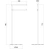 Mexen Loop stojący wieszak na ręcznik, gun gray szczotkowany - 70A71097-66