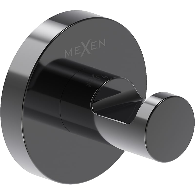 Mexen Ovio haczyk na ręcznik, black chrome - 70A19511-73