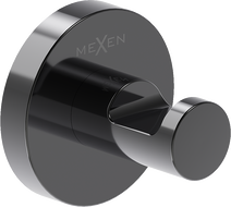 Mexen Ovio haczyk na ręcznik, black chrome - 70A19511-73
