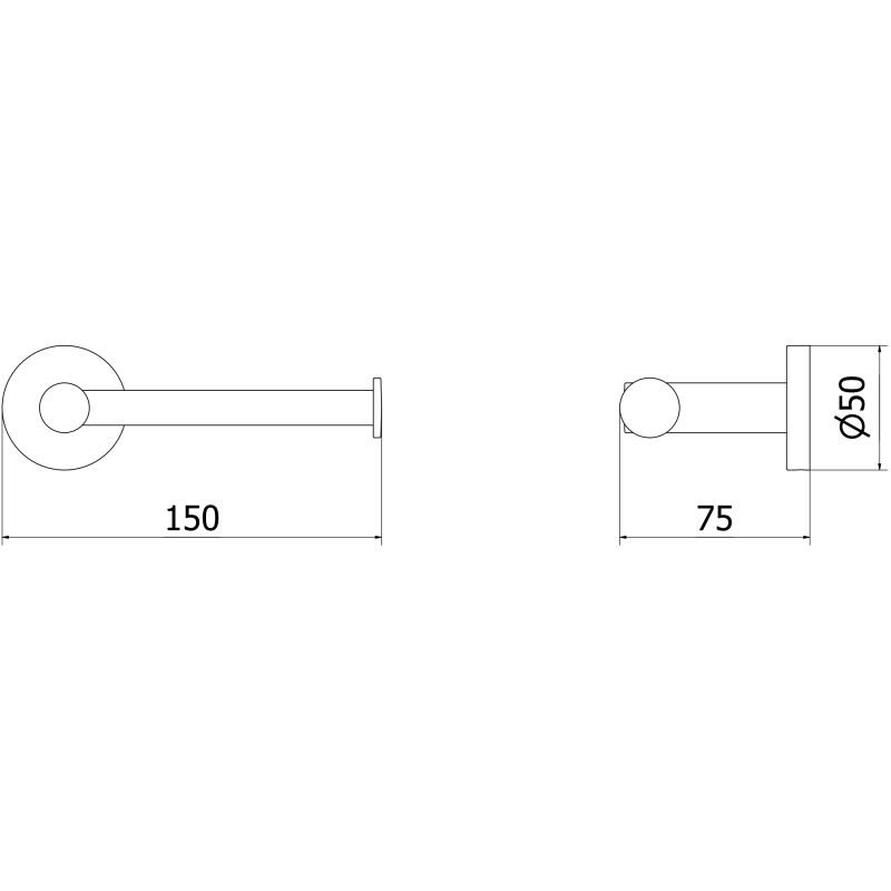 Mexen Ovio uchwyt na papier toaletowy, black chrome - 70A19525-73