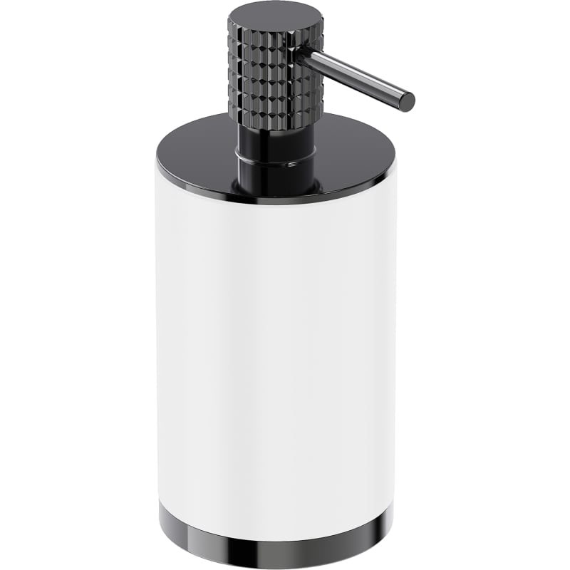 Mexen Triv dozownik do mydła stojący, biały/black chrome - 70A33059-73W