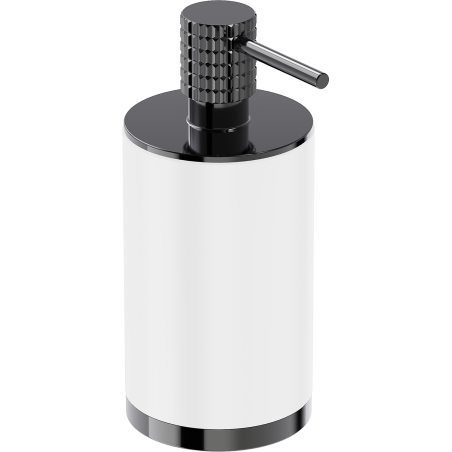 Mexen Triv dozownik do mydła stojący, biały/black chrome - 70A33059-73W