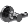 Mexen Triv podwójny haczyk na ręcznik, black chrome - 70A33012-73