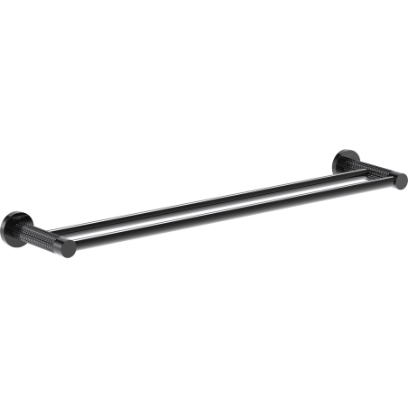 Mexen Triv podwójny wieszak na ręcznik, black chrome - 70A33047-73