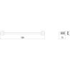 Mexen Triv wieszak na ręcznik, black chrome - 70A33043-73