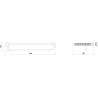 Mexen Triv półka na ręcznik, gun gray szczotkowany - 70A33081-66