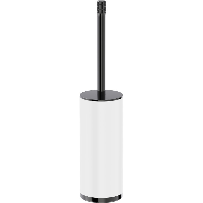 Mexen Triv szczotka toaletowa stojąca, biała/black chrome - 70A33073-73W