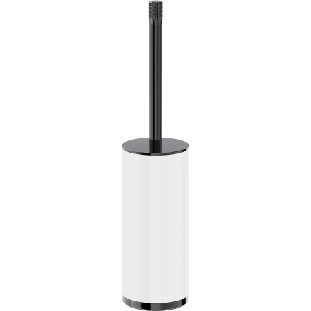 Mexen Triv szczotka toaletowa stojąca, biała/black chrome - 70A33073-73W