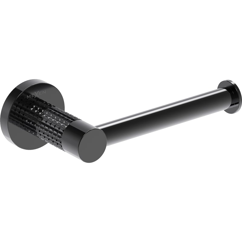 Mexen Triv uchwyt na papier toaletowy, black chrome - 70A33025-73