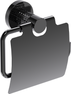 Mexen Triv uchwyt na papier toaletowy, black chrome - 70A33021-73