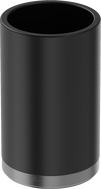 Mexen Triv kubek na szczoteczki stojący, czarny/gun gray szczotkowany - 70A33053-66B