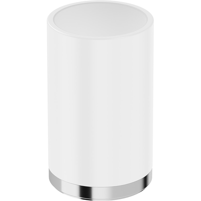 Mexen Triv kubek na szczoteczki stojący, biały/chrom - 70A33053-00W