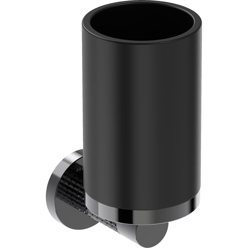 Mexen Triv kubek na szczoteczki, czarny/black chrome - 70A33051-73B
