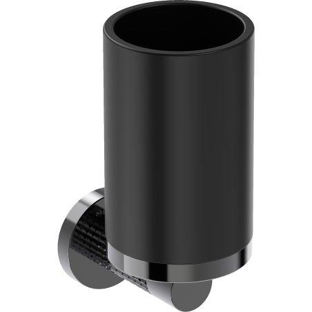 Mexen Triv kubek na szczoteczki, czarny/black chrome - 70A33051-73B