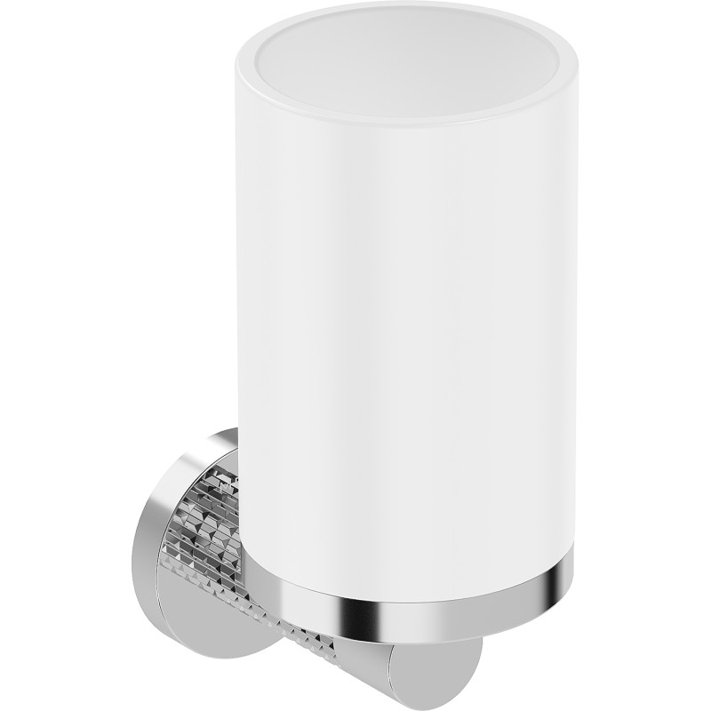 Mexen Triv kubek na szczoteczki, biały/chrom - 70A33051-00W