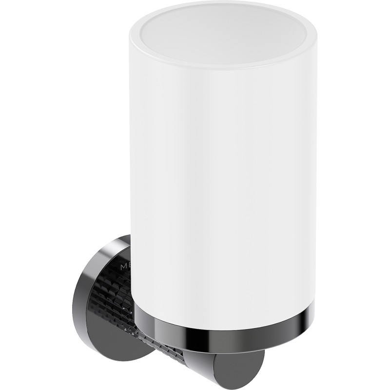 Mexen Triv kubek na szczoteczki, biały/black chrome - 70A33051-73W