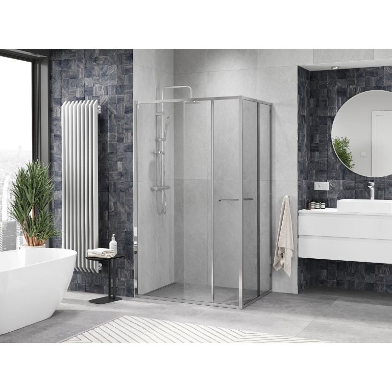 Mexen Linea kabina prysznicowa rozsuwana 85 x 100 cm, transparent, chrom - 8E1-085-100-01-01