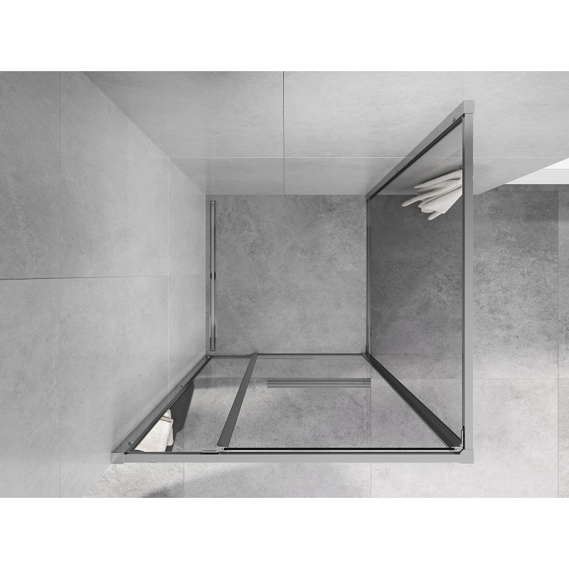 Mexen Linea kabina prysznicowa rozsuwana 85 x 85 cm, transparent, chrom - 8E1-085-085-01-01