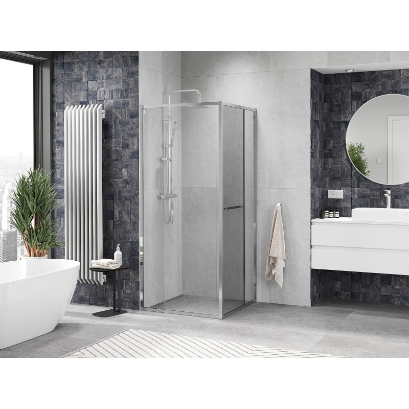 Mexen Linea kabina prysznicowa rozsuwana 90 x 90 cm, transparent, chrom - 8E1-090-090-01-01