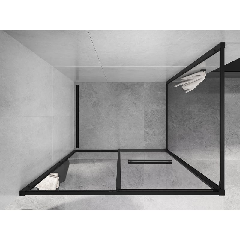 Mexen Linea kabina prysznicowa rozsuwana 100 x 80 cm, transparent, czarna - 8E1-100-080-70-70