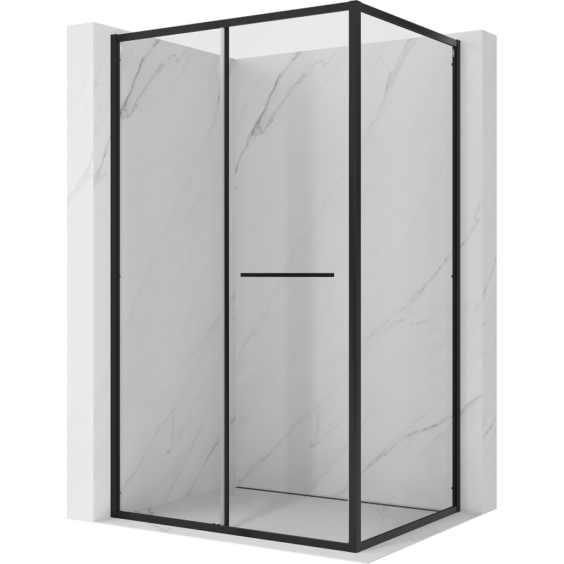Mexen Linea kabina prysznicowa rozsuwana 120 x 100 cm, transparent, czarna - 8E1-120-100-70-70