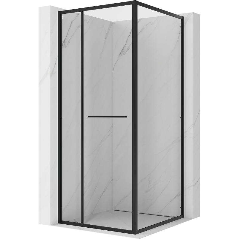 Mexen Linea kabina prysznicowa rozsuwana 85 x 85 cm, transparent, czarna - 8E1-085-085-70-70