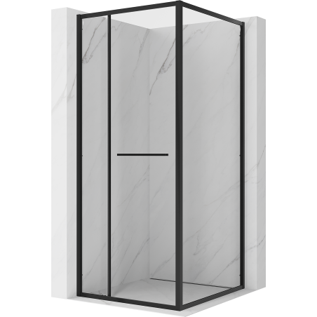 Mexen Linea kabina prysznicowa rozsuwana 85 x 85 cm, transparent, czarna - 8E1-085-085-70-70