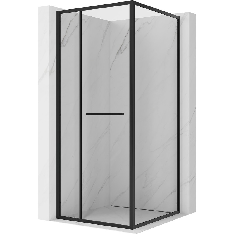 Mexen Linea kabina prysznicowa rozsuwana 90 x 90 cm, transparent, czarna - 8E1-090-090-70-70