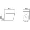 Mexen Rico 2.0  miska wc Rimless Tornado z deską wolnoopadającą slim, duroplast, czarna mat - 3072L4085T