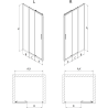 Mexen Exo-3S drzwi prysznicowe rozsuwane 85 cm, transparent, złote - 8153-085-000-50-00