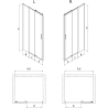 Mexen Exo-3S drzwi prysznicowe rozsuwane 95 cm, transparent, złote - 8153-095-000-50-00
